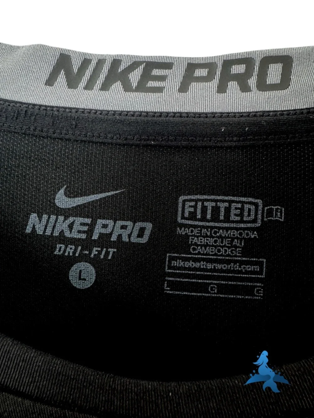 1292 Nike Pro Long Sleeve Compression Shirt Dri-Fit Fitted – L – Black